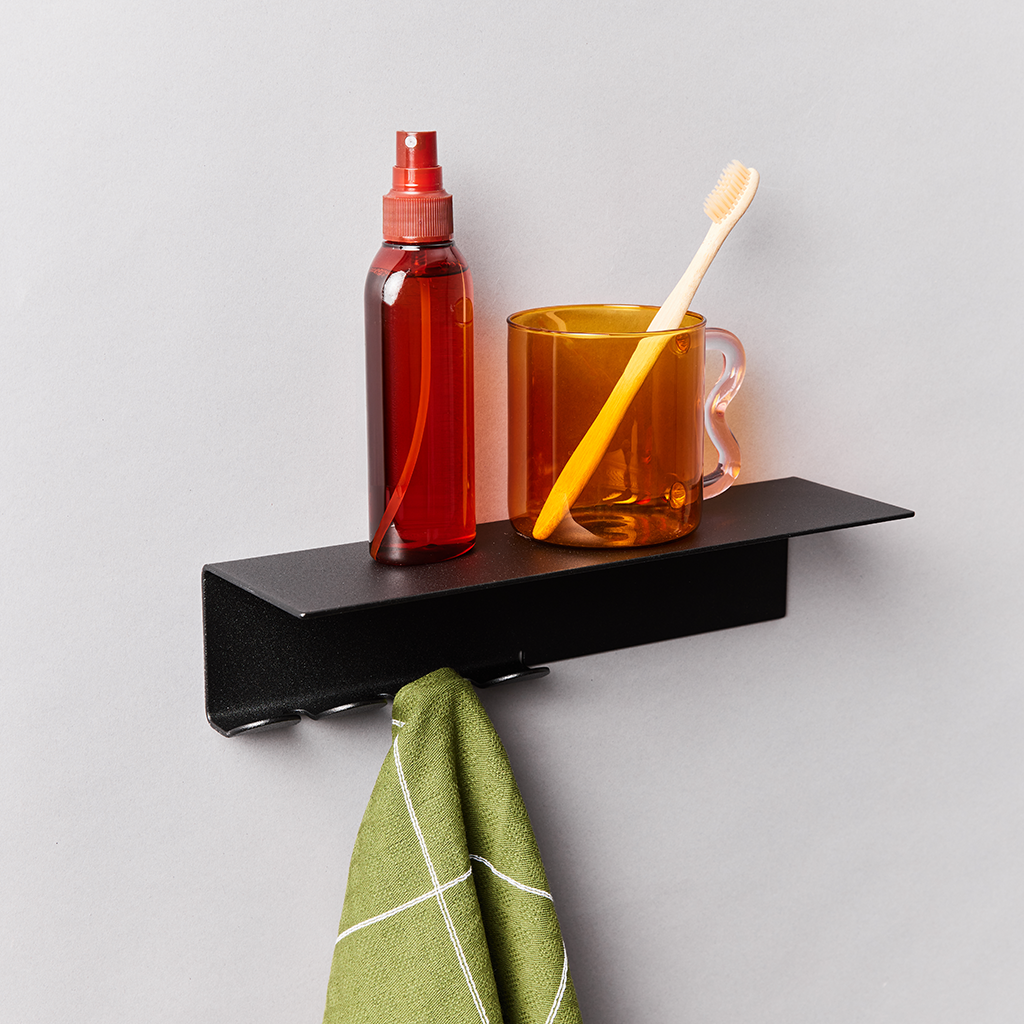 SHOOK Shelf with Hooks (Long)