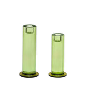 Cut Candleholders Green (set of 2)