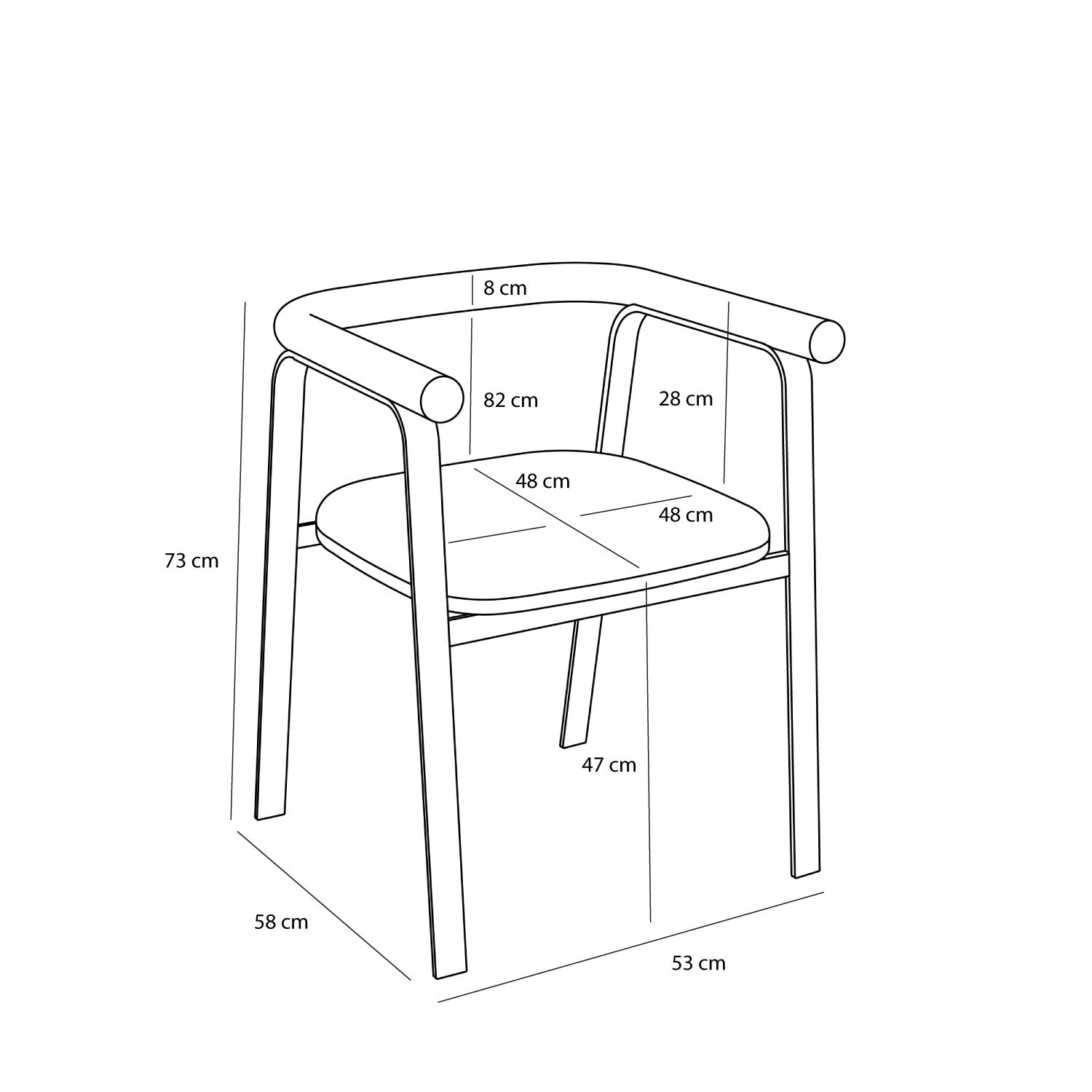 Ecto Dining Chair Grey