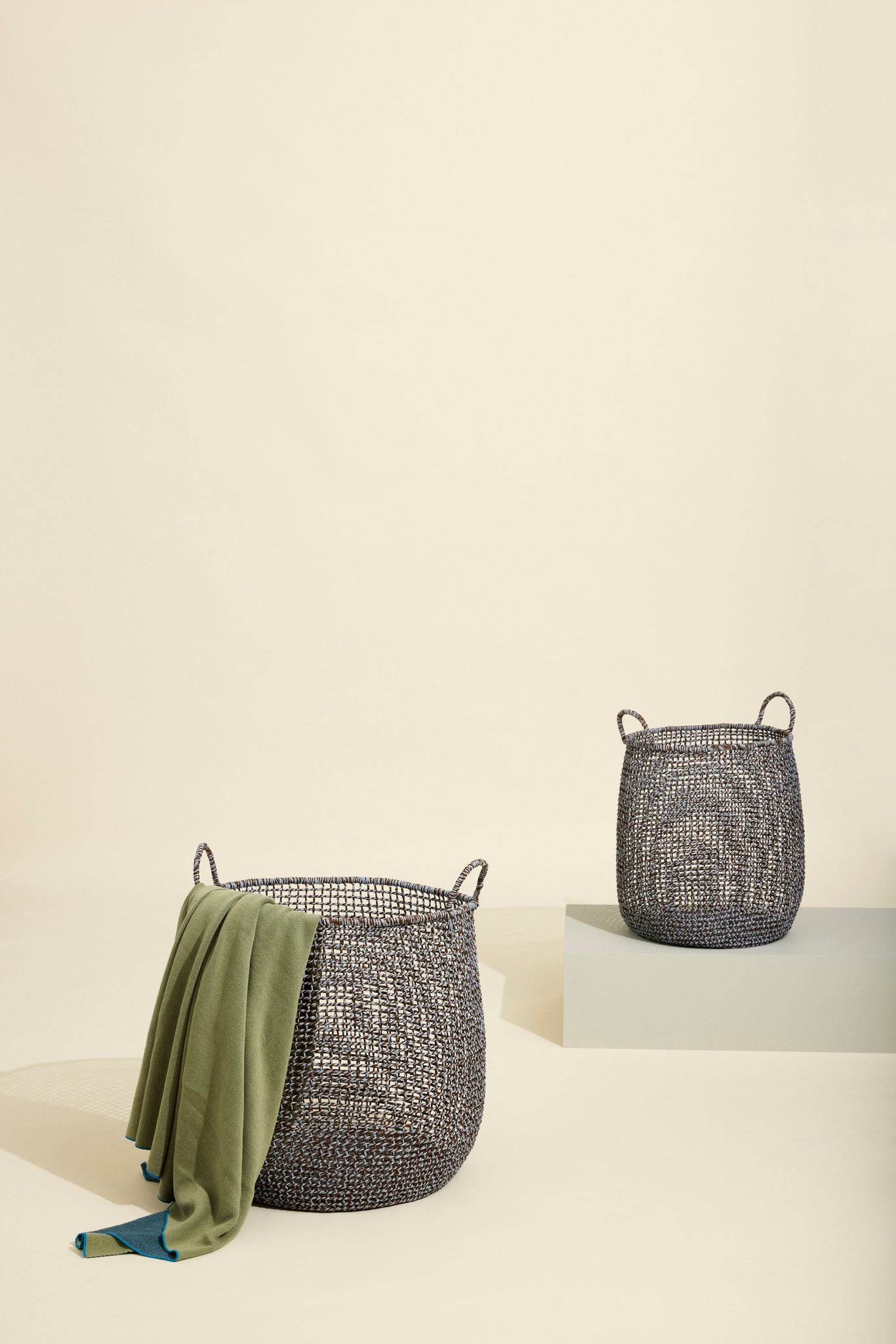 Mist Baskets Brown/Blue (set of 2)