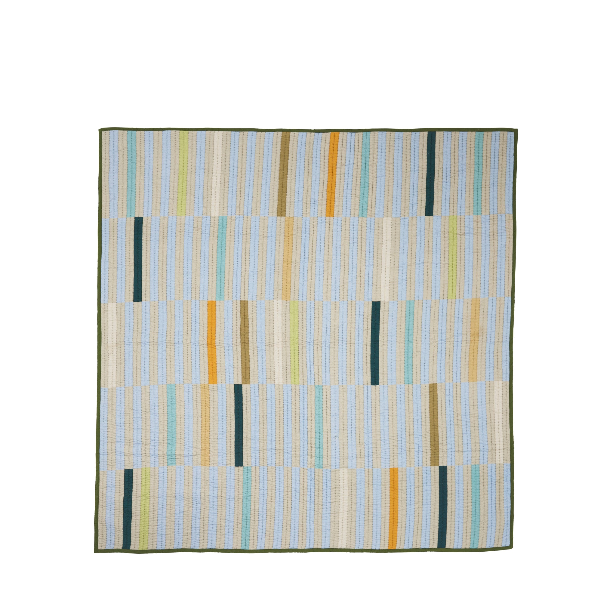 Twist Bedspread Block 260x260 Dark green/Multicolour