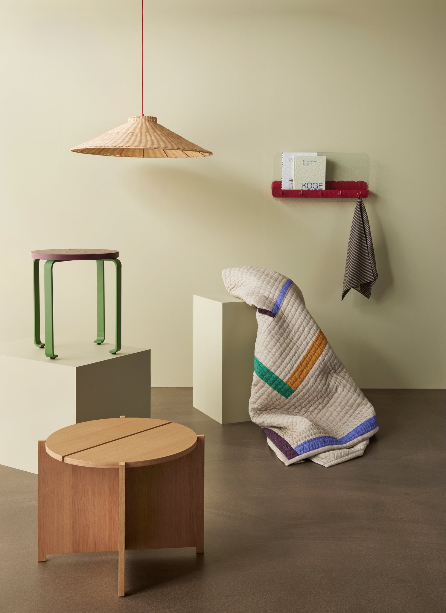 Twist Bedspread Square 260x260 Sand/Multicolour