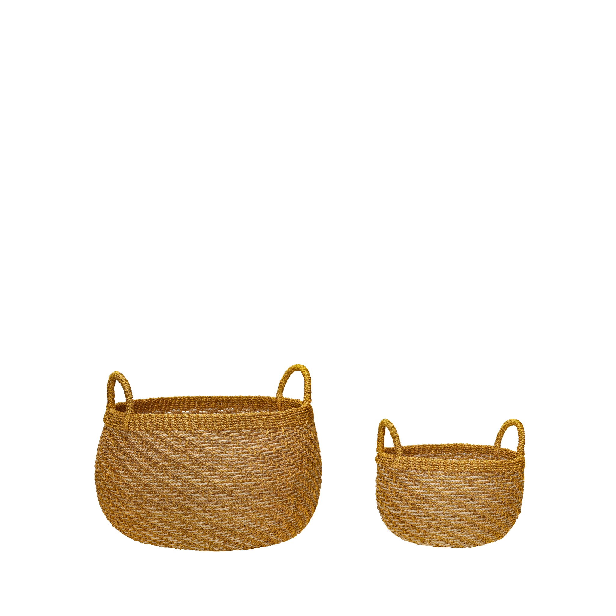 Solar Baskets Natural/Orange (set of 2)