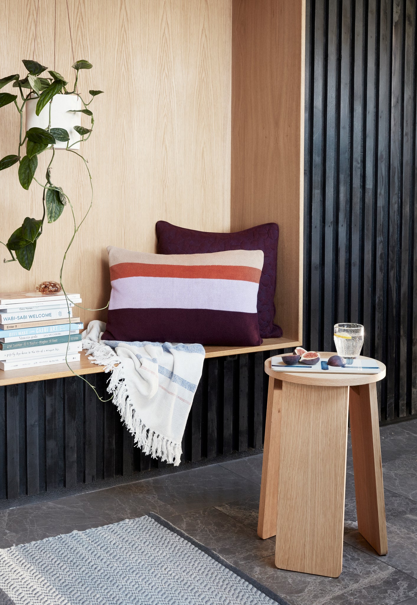 Split Stool Triple Natural