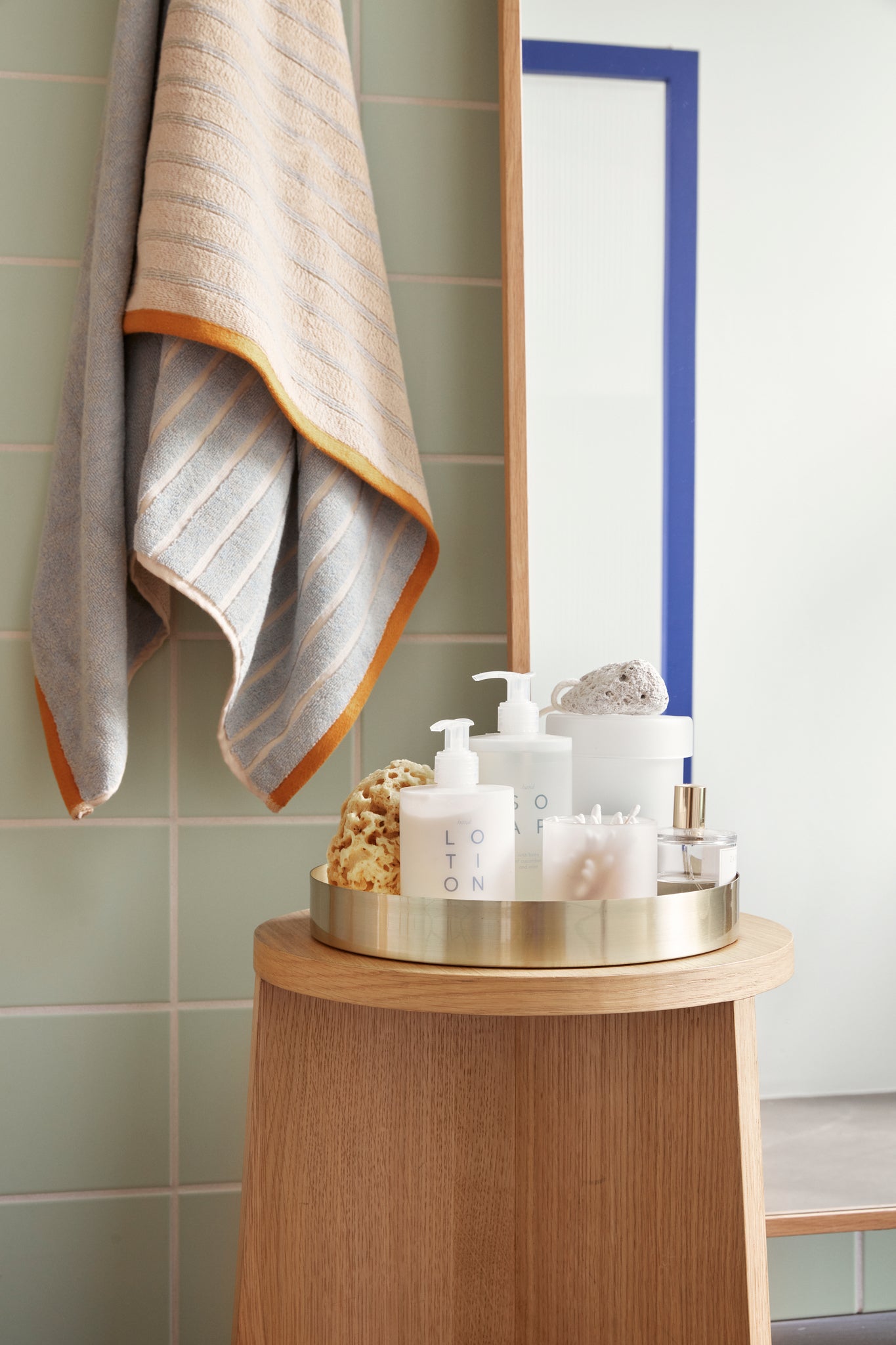 Split Stool Triple Natural