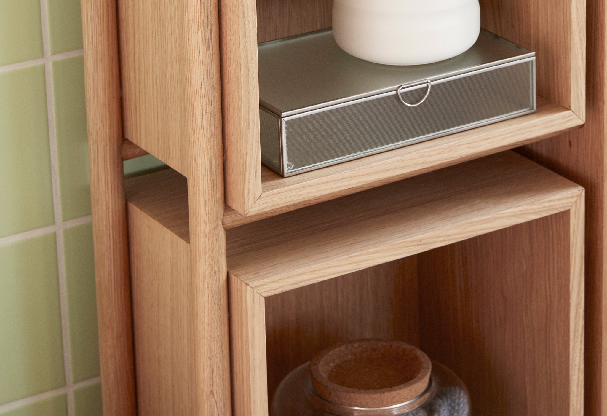 Cube Console Table Natural