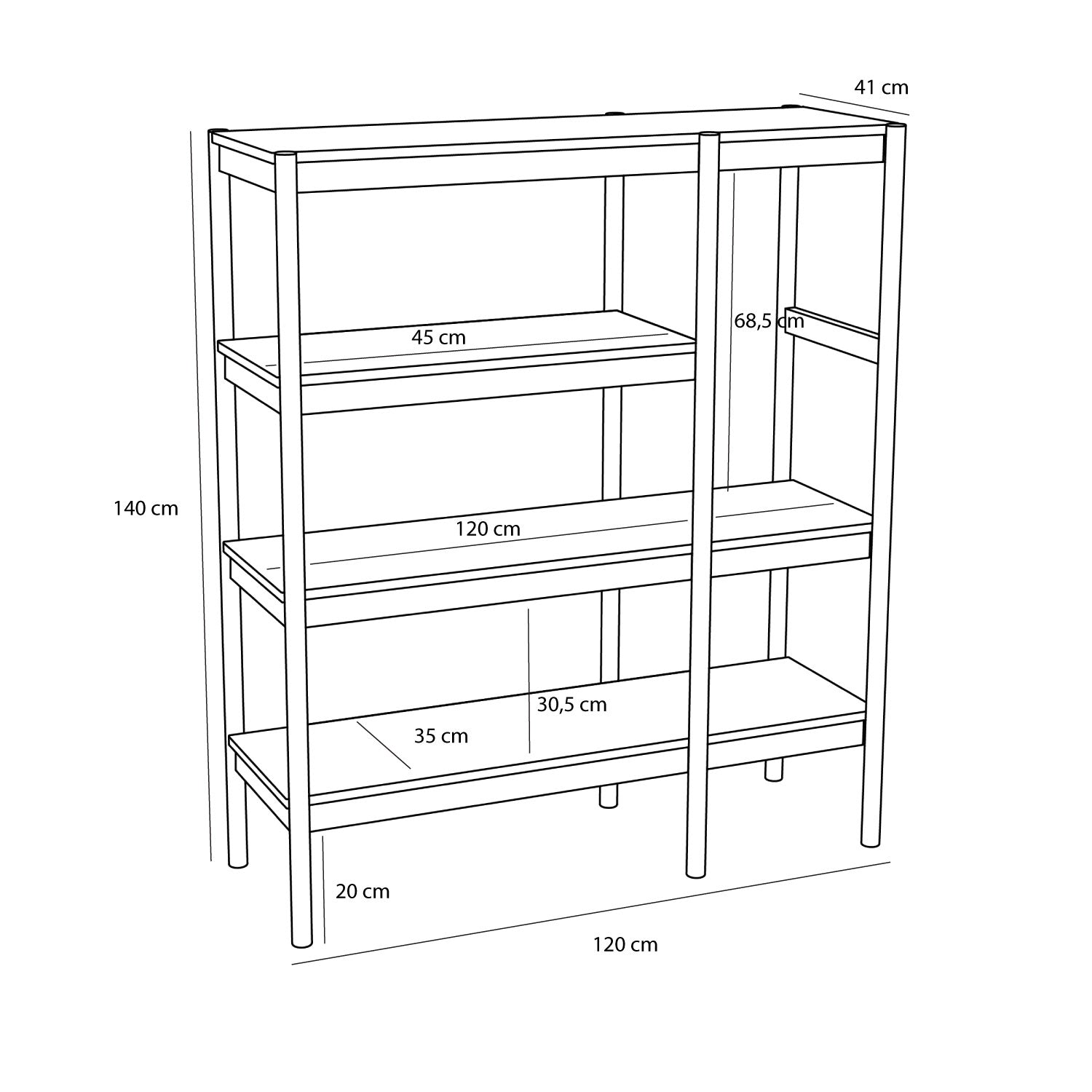Seize Shelf Unit Natural