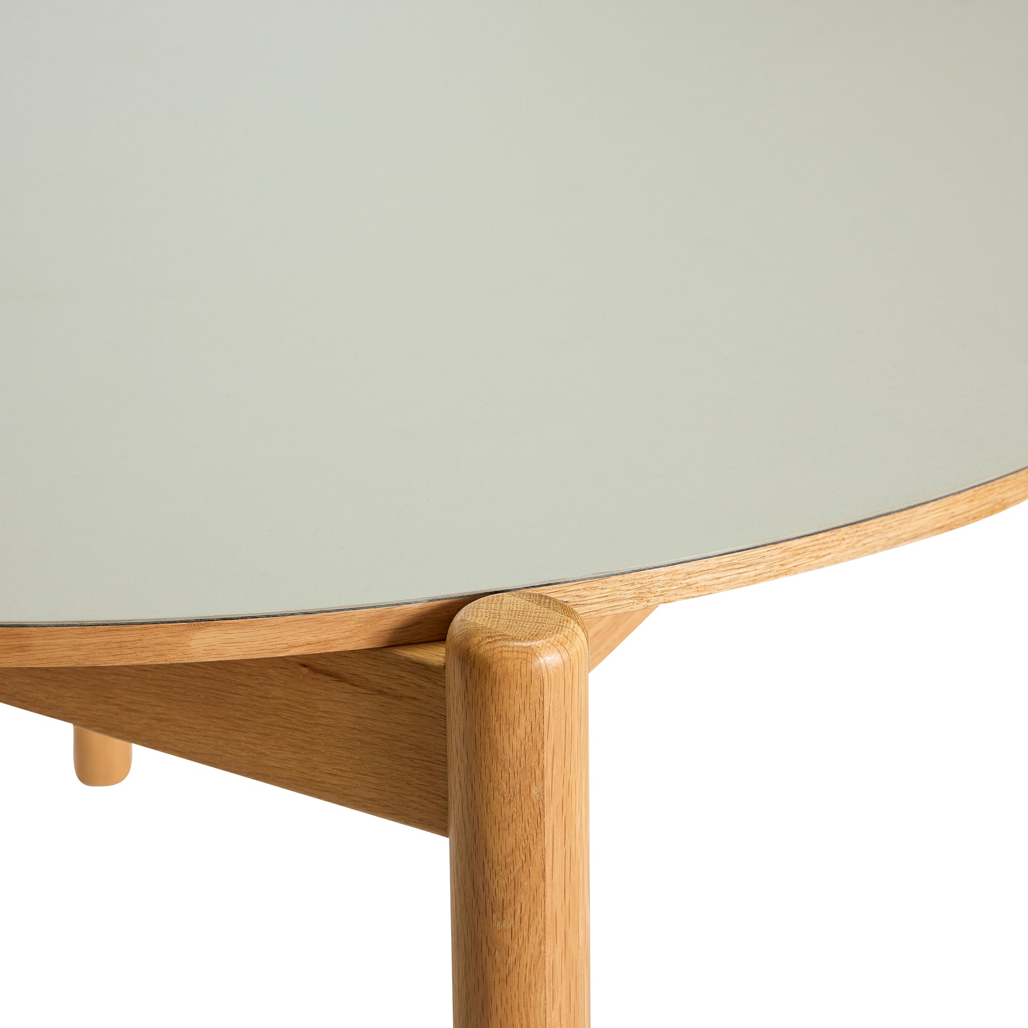 Oblique Dining Table Round Grey