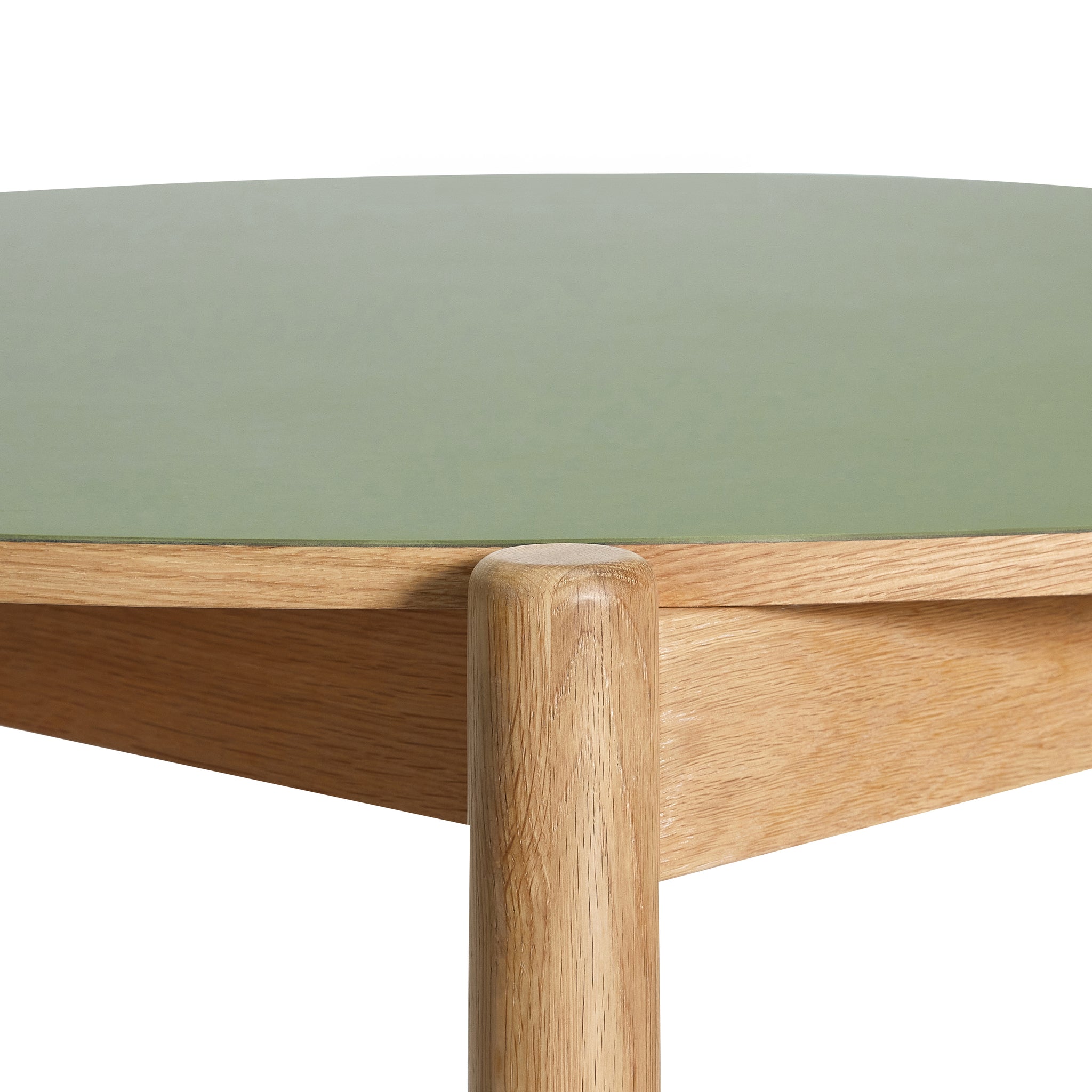 Oblique Dining Table Round Olive