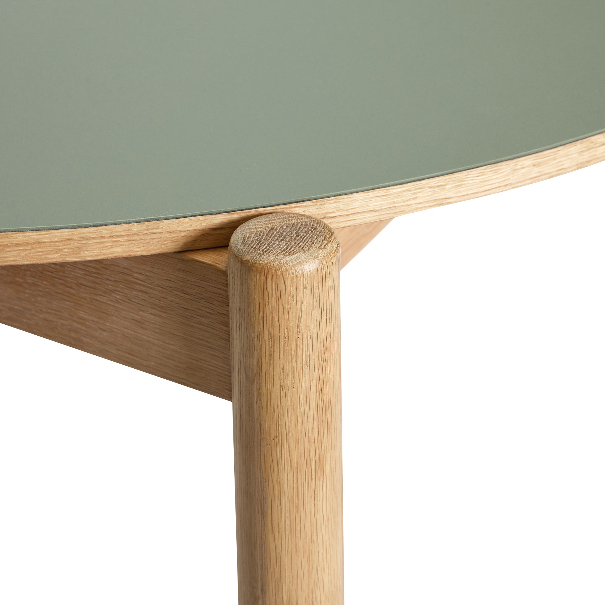 Oblique Dining Table Round Olive