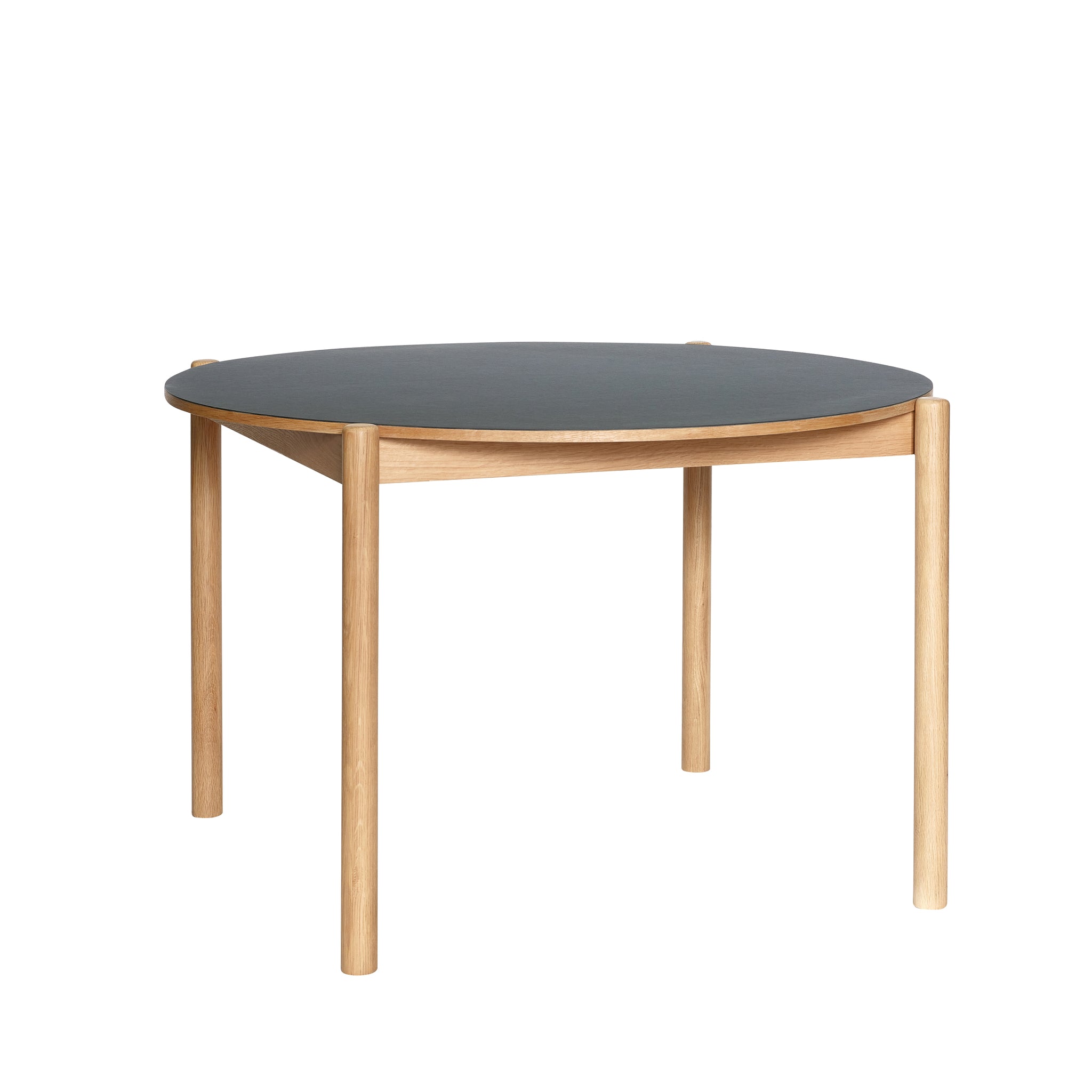 Oblique Dining Table Round Black