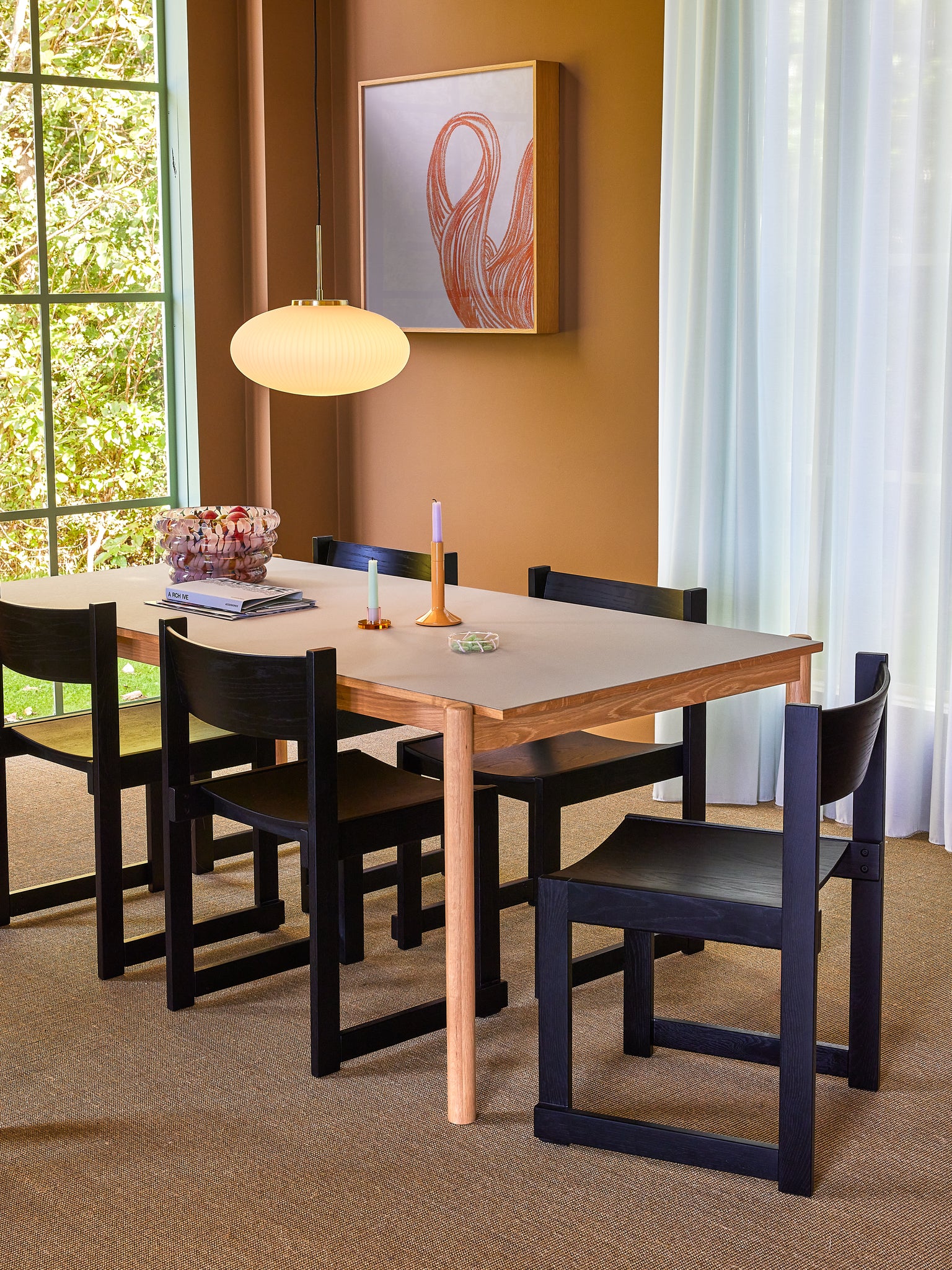 Oblique Dining Table Rectangular Grey