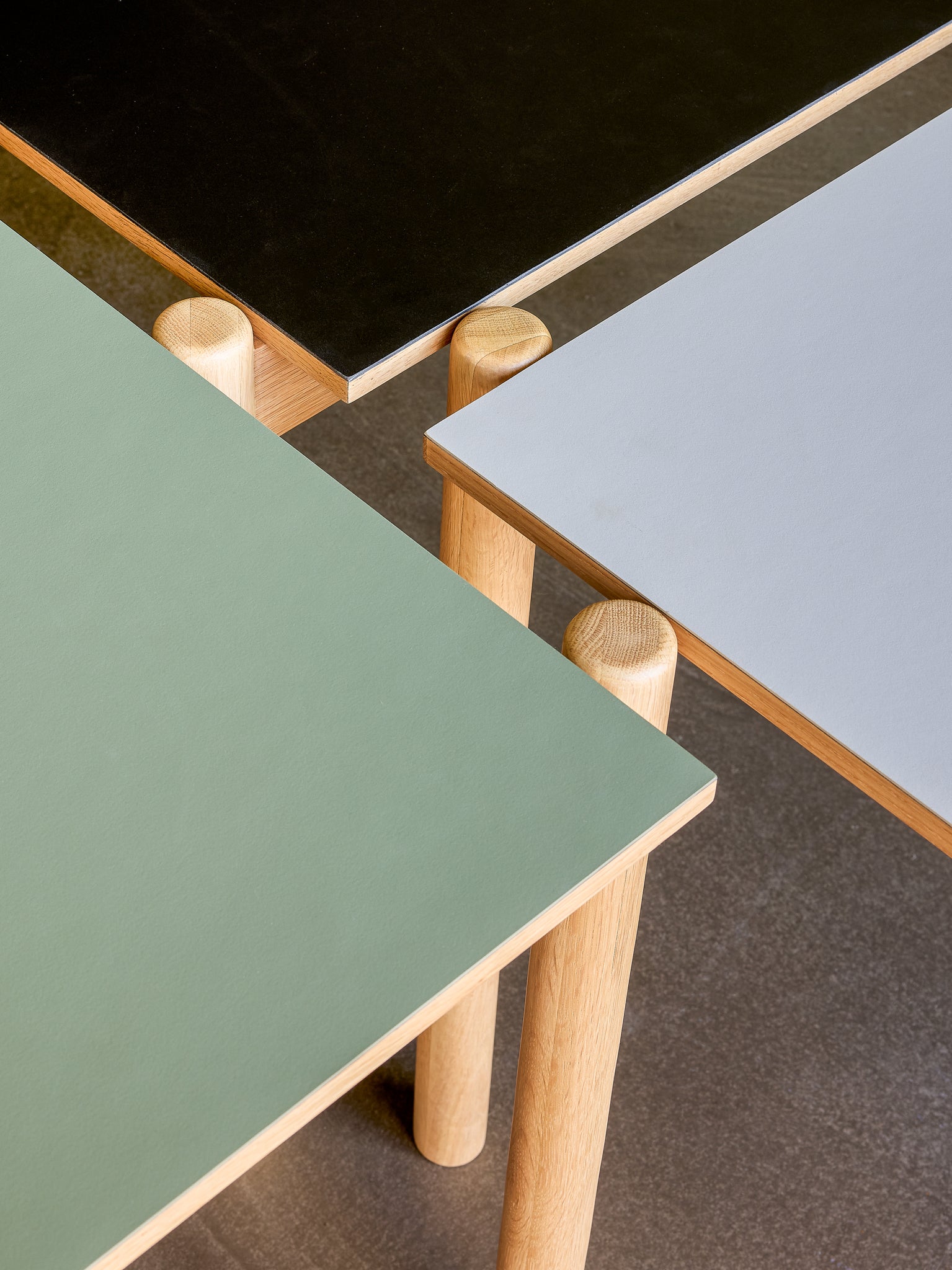 Oblique Dining Table Rectangular Olive