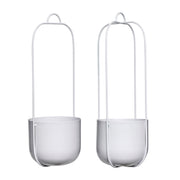 Lotus Hanging Pots Light grey (set of 2)