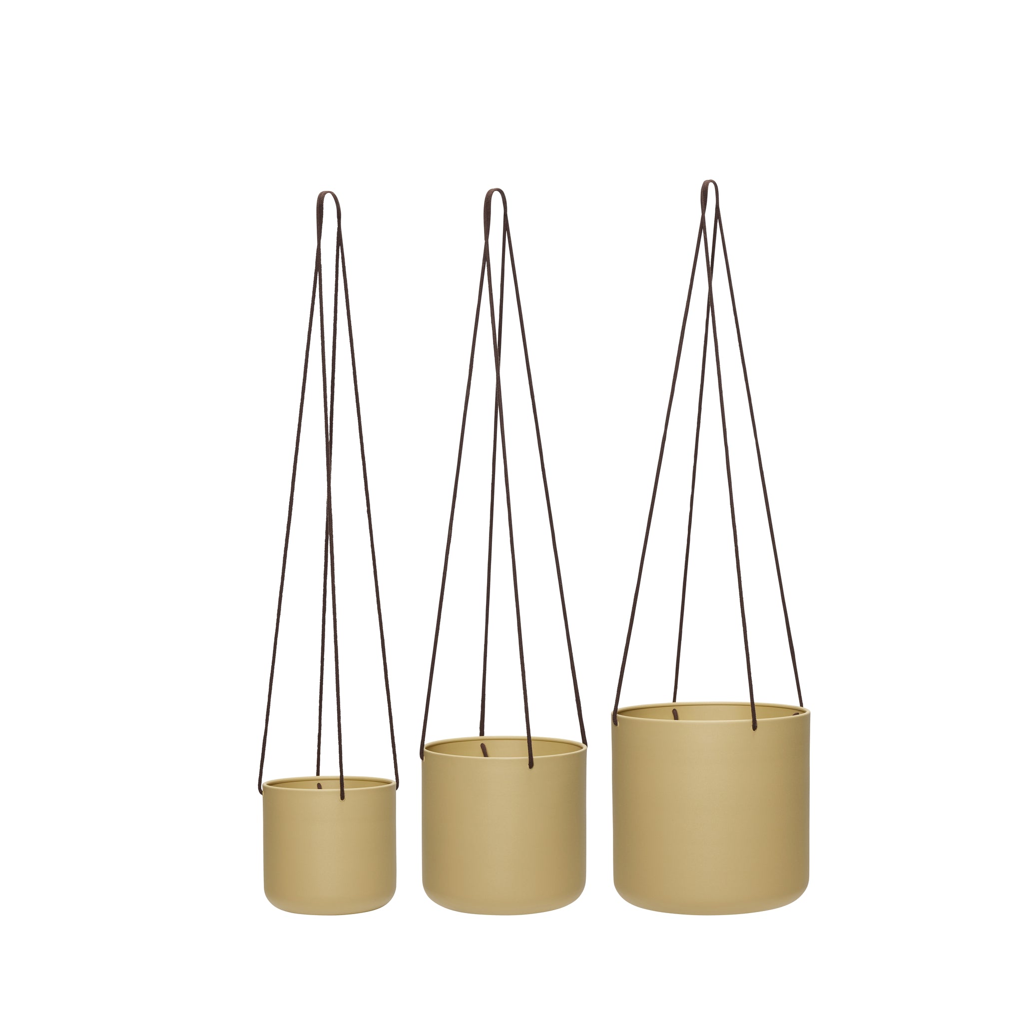 Bloom Hanging Pots Large Khaki (set of 3)