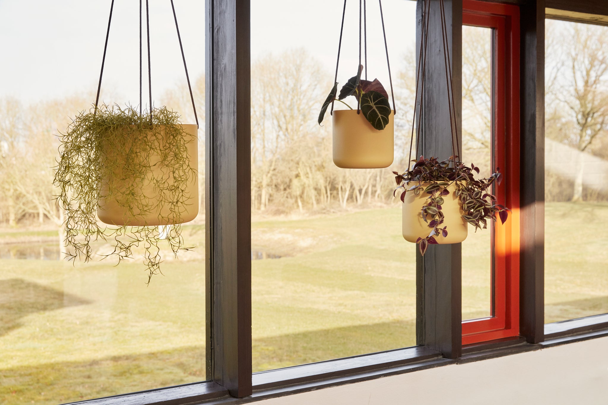 Bloom Hanging Pots Large Khaki (set of 3)