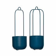 Lotus Hanging Pots Petrol (set of 2)