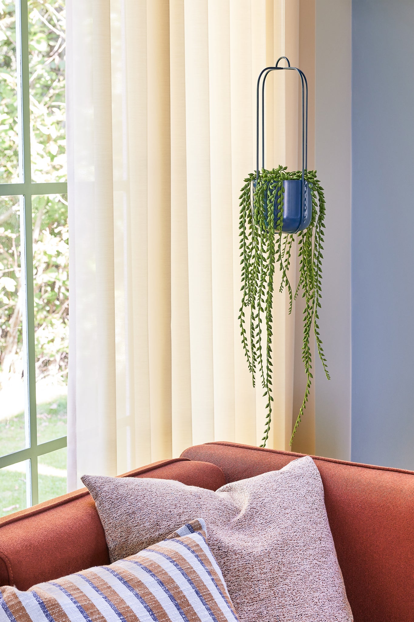 Lotus Hanging Pots Petrol (set of 2)