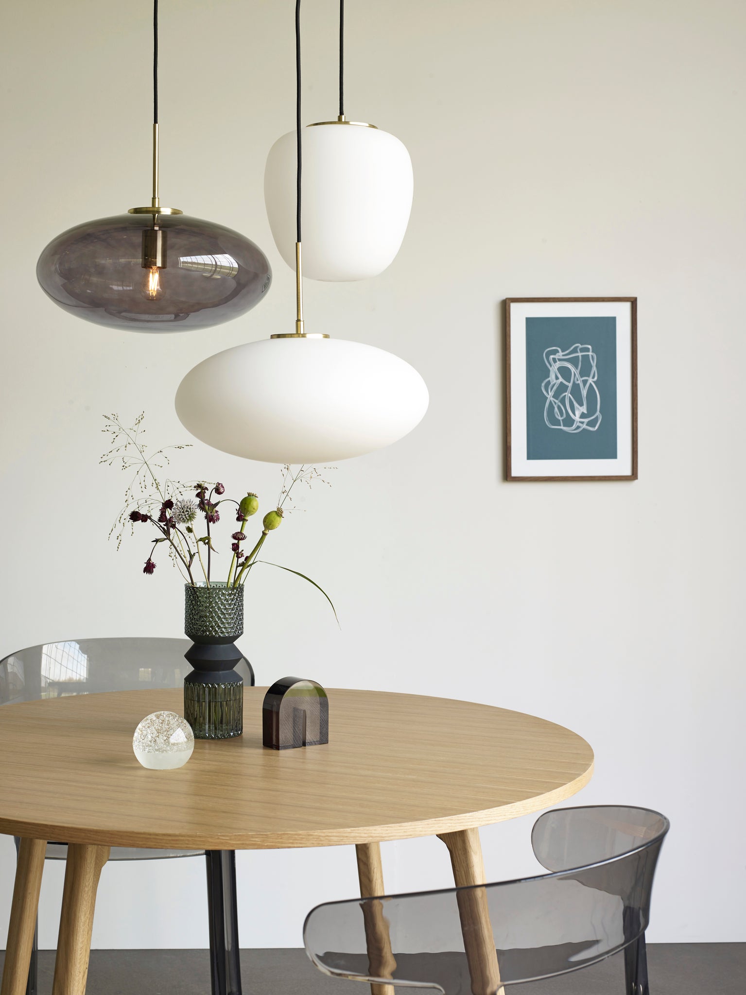 Reflect Pendant Ellipse Grey