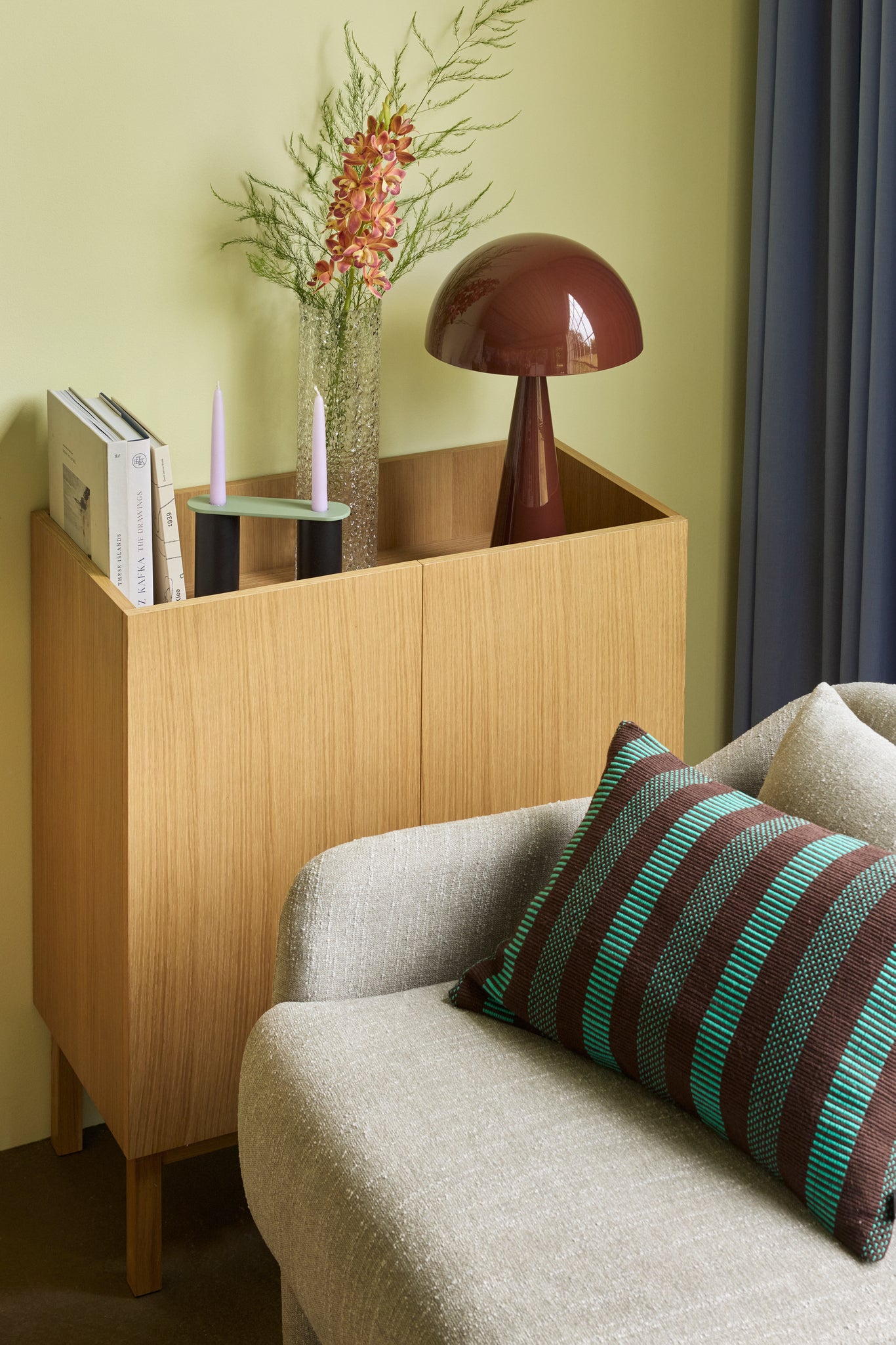 Mush Table Lamp Tall Brown