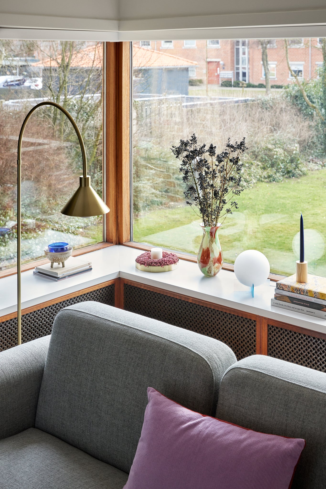 Pipe Floor Lamp Brass