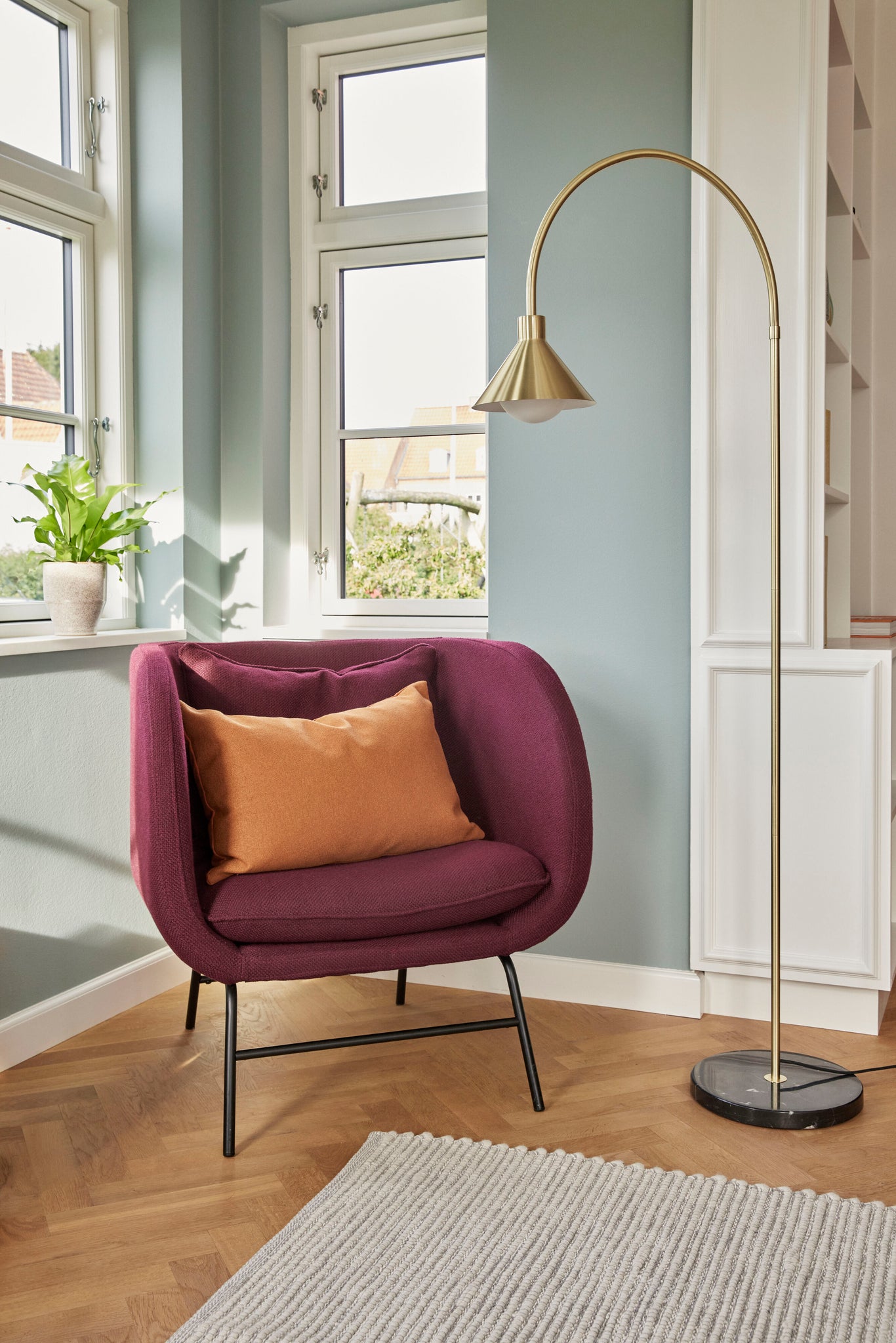 Pipe Floor Lamp Brass