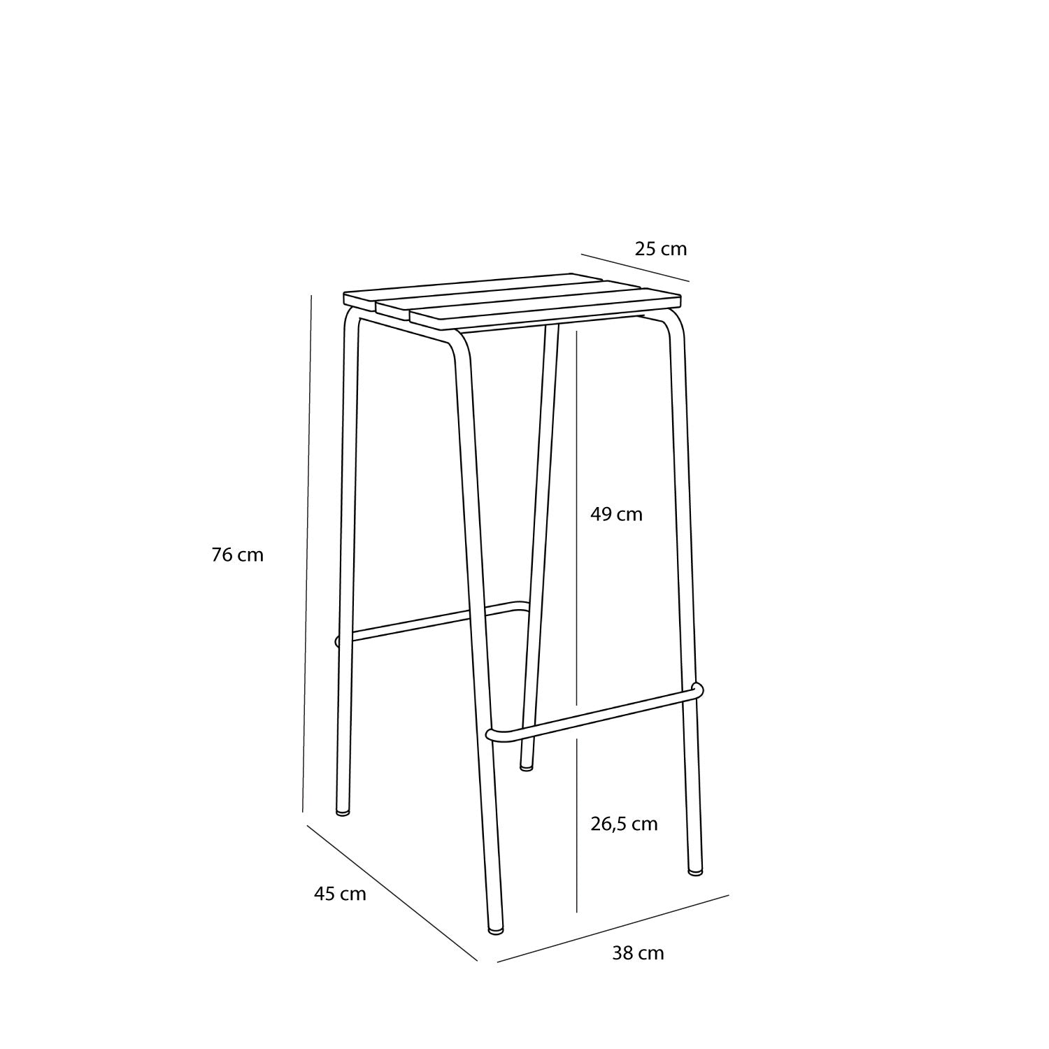 Stilt Bar Stool Sand