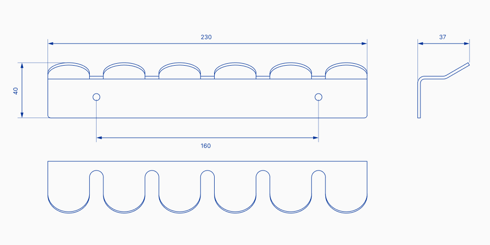 HANDY Multi Hook Rail (Long)