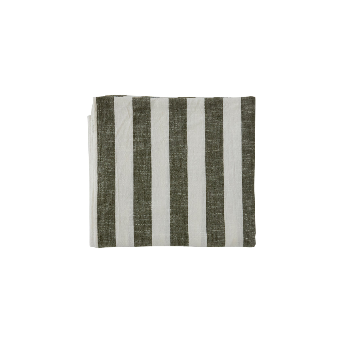 Striped Tablecloth 200×140 cm - Olive