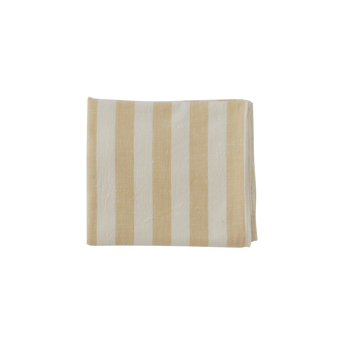 Striped Tablecloth 200×140 cm - Vanilla