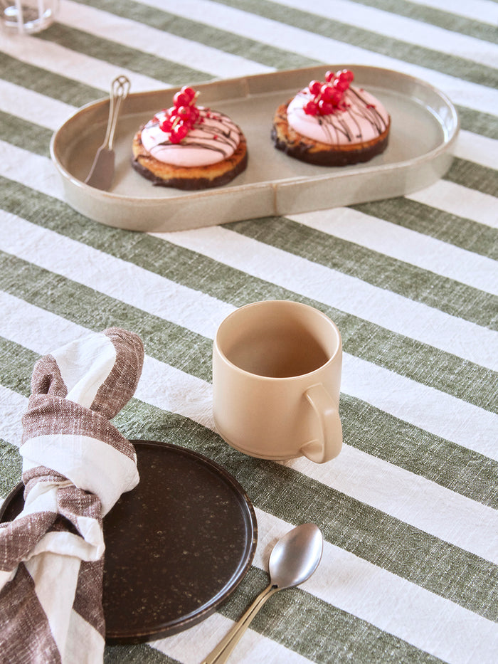 Striped Tablecloth - Choko - 260x140 cm