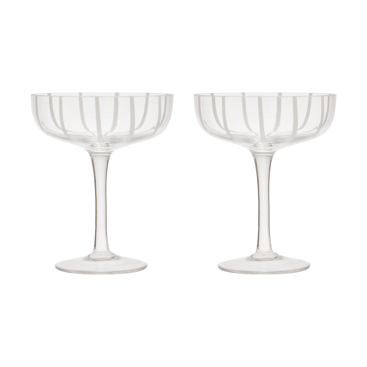 Mizu Coupe Glass - Clear - Pack of 2