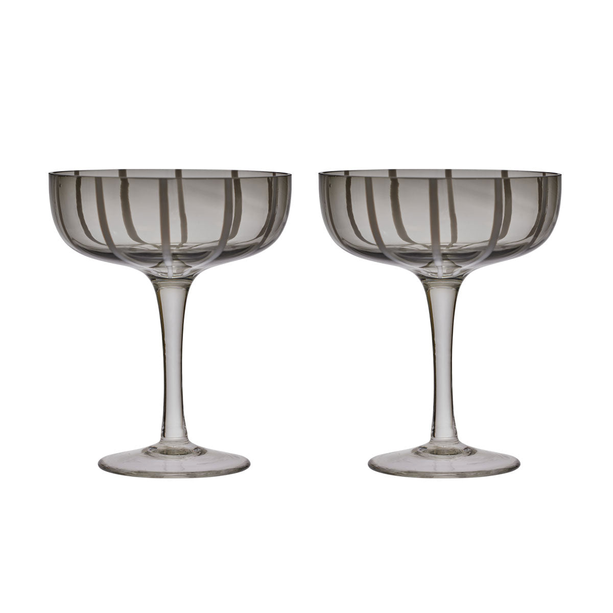Mizu Coupe Glass - Grey - Pack of 2