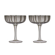 Mizu Coupe Glass - Grey - Pack of 2