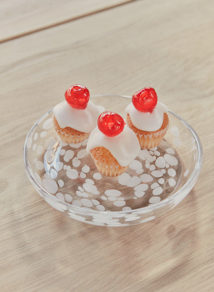 Jali Dessert Plate - White