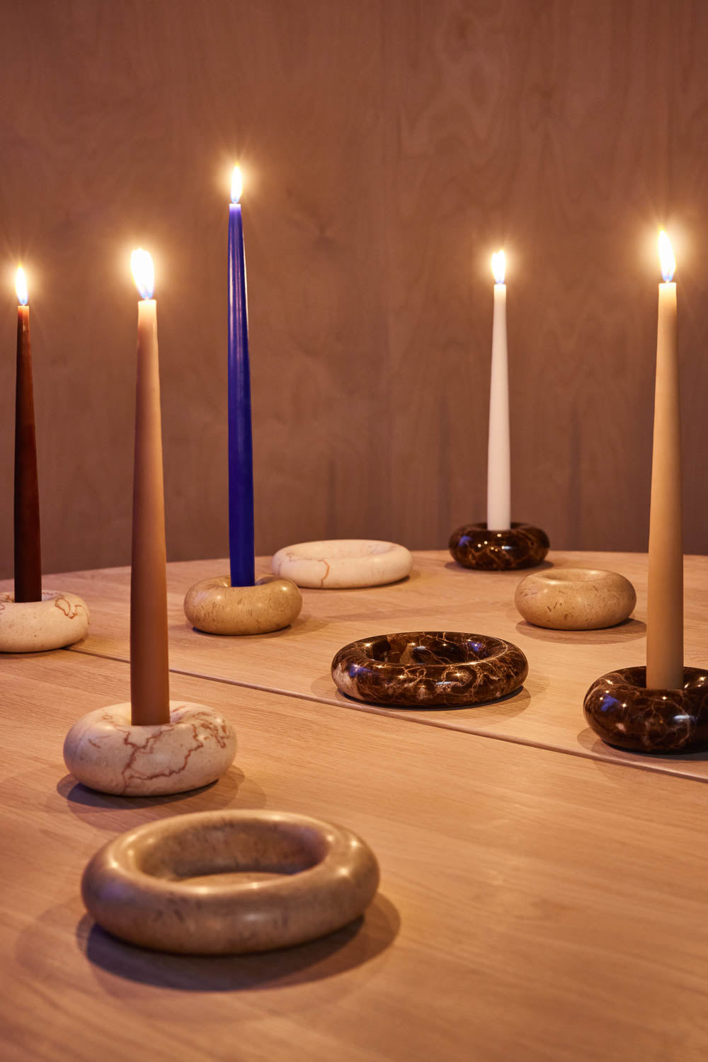 Savi Marble Candleholder Large - Off-white