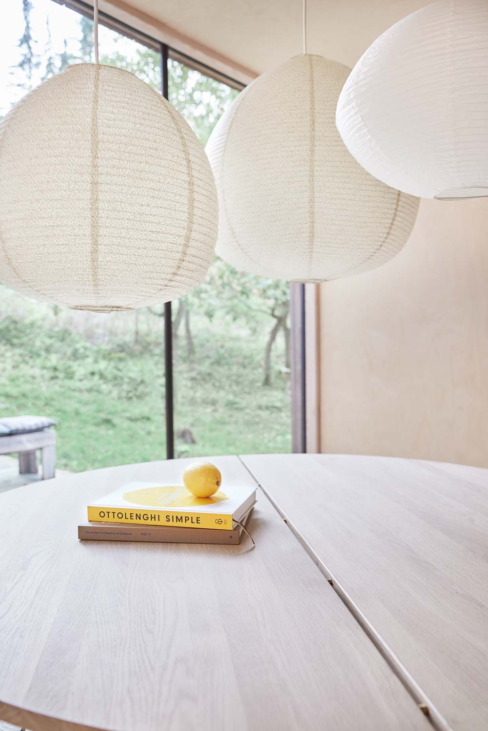 Kojo Paper Shade Large - Clay and Off-white