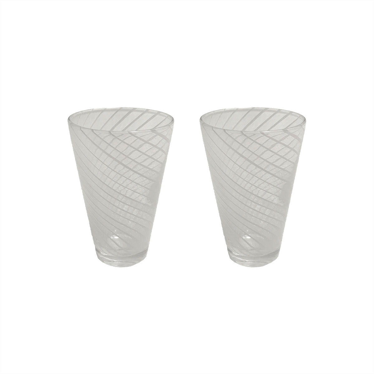 Yuka Swirl Glass - Pack of 2 - Grey