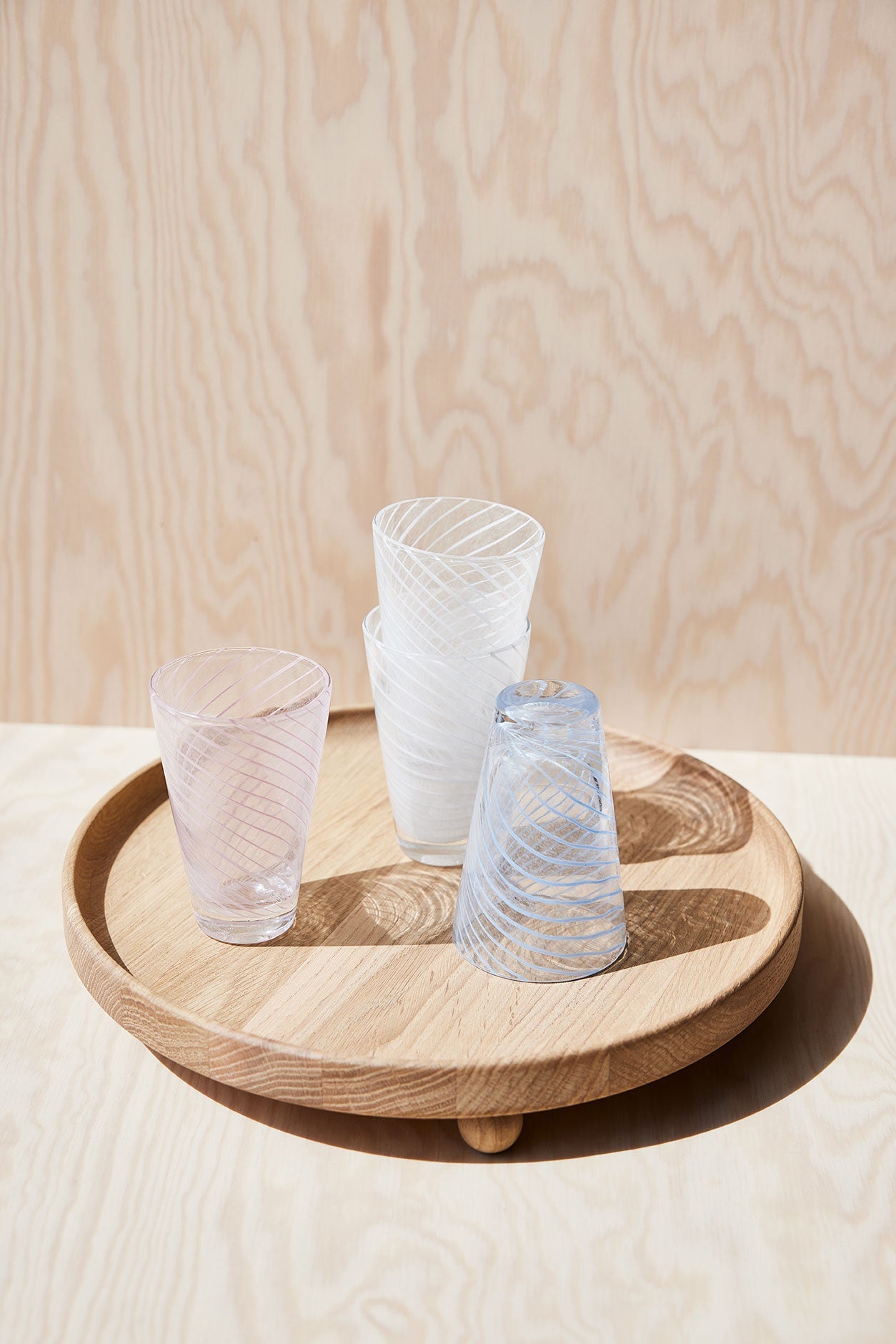 Yuka Swirl Glass - Pack of 2 - Rose
