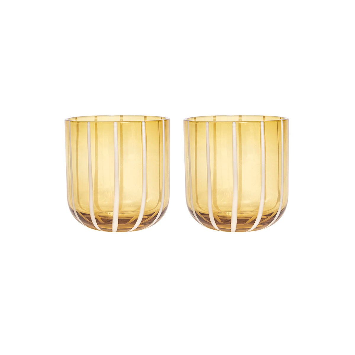Mizu Glass - Amber - Pack of 2