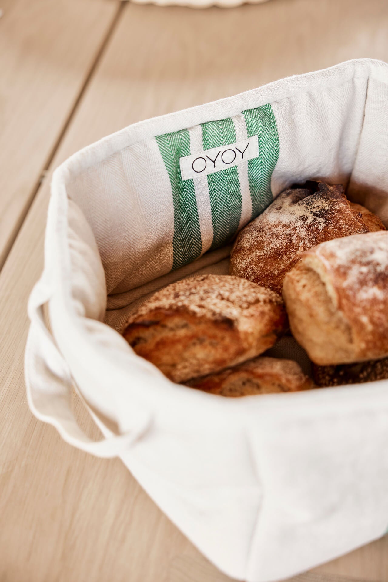 Linu Bread Basket - Green