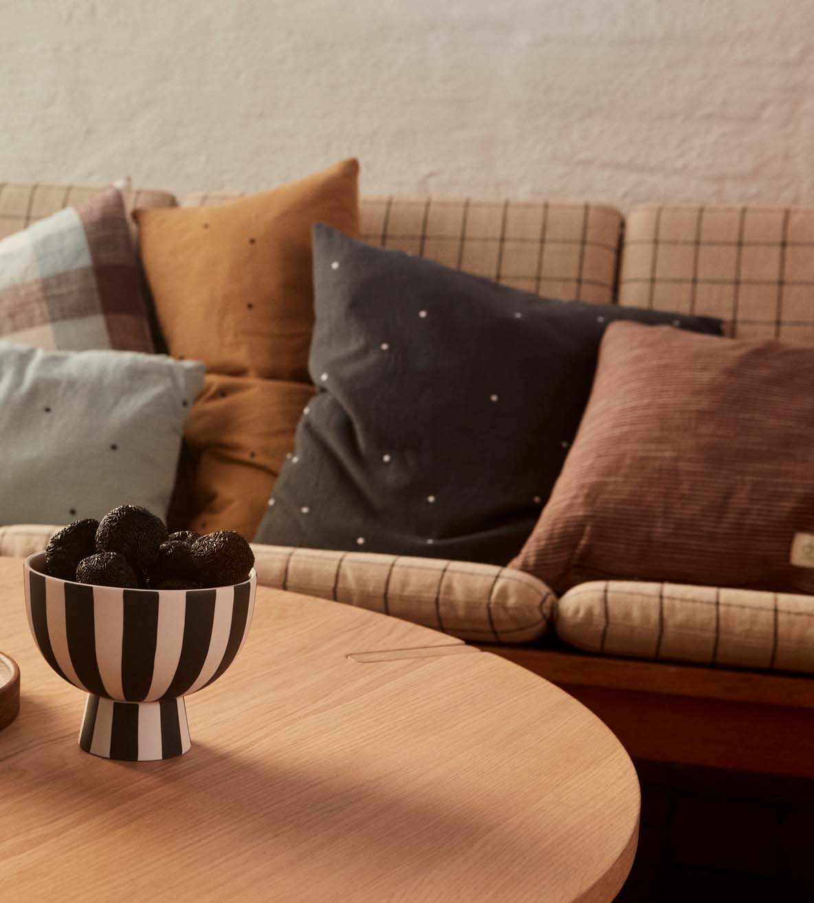 Kyoto Dot Cushion Cover Square - Anthracite
