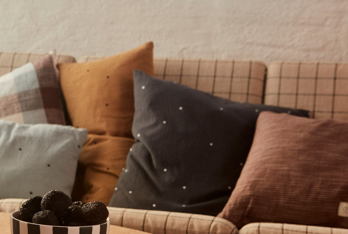 Kyoto Dot Cushion Cover Square - Anthracite
