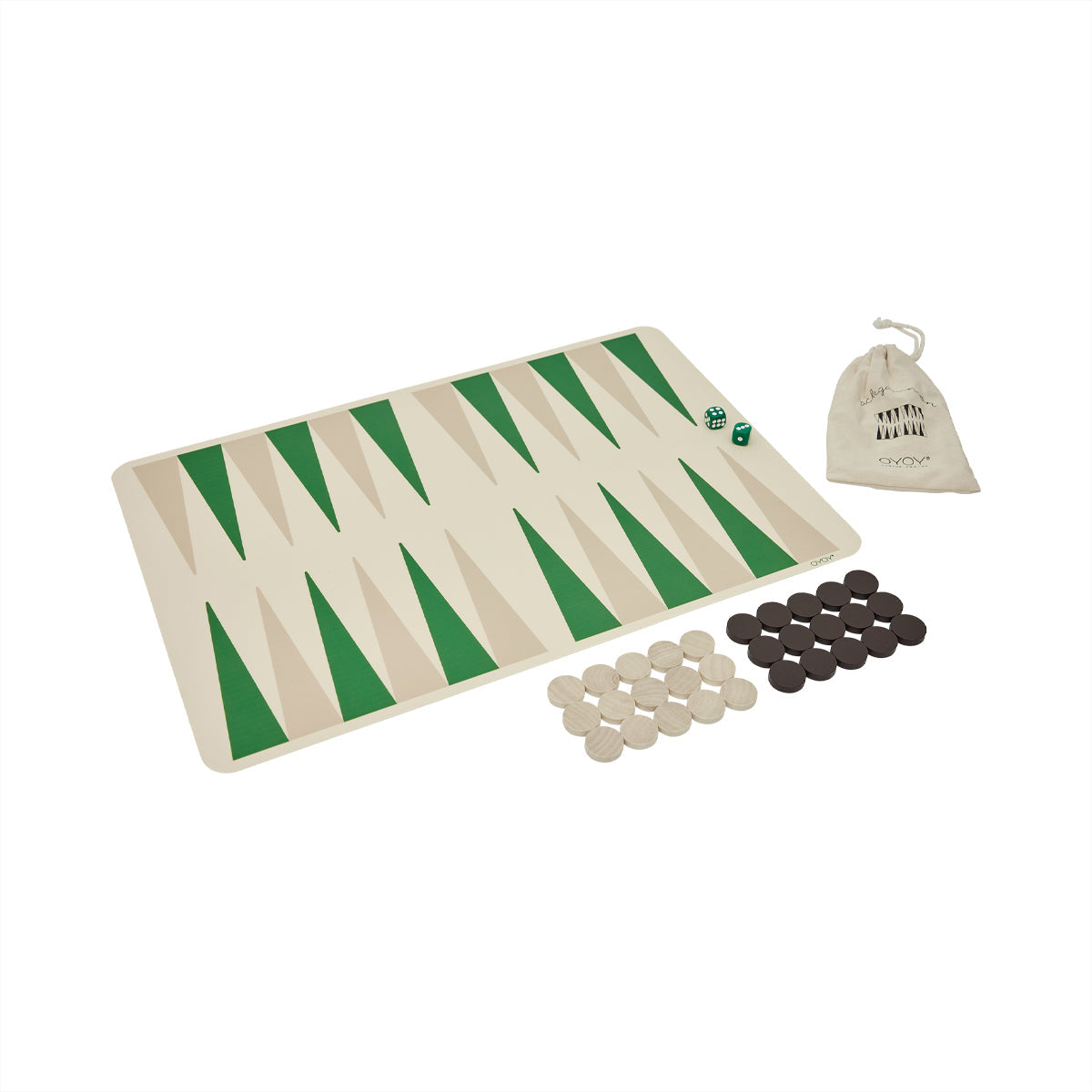 Backgammon Set - Silicone - Green