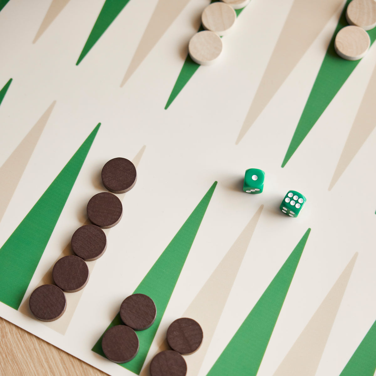 Backgammon Set - Silicone - Green