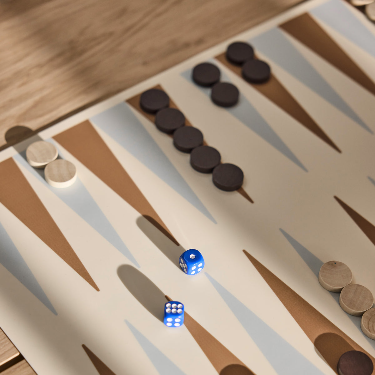 Backgammon Set - Silicone - Blue/Brown
