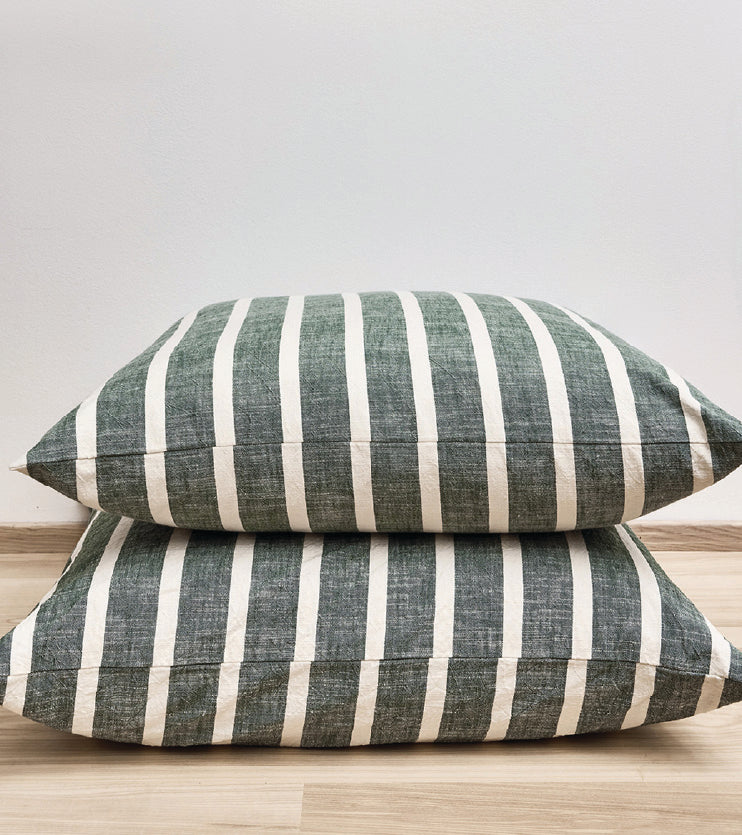 Kara Floor Cushion Cover - Green
