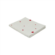 Nori Tablecloth - White/Red - 200x140 cm
