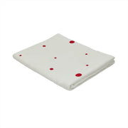 Nori Tablecloth - White/Red - 260x140 cm