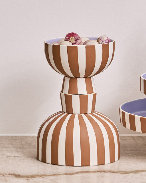Toppu Bowl Small - Caramel/Lavender
